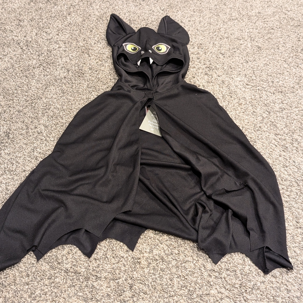 H&M Black Bat Hooded Cape Costume